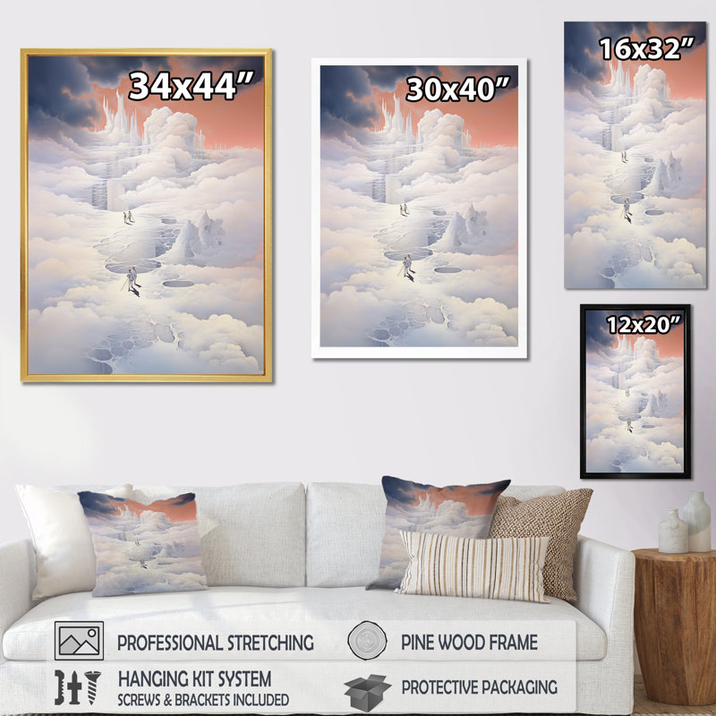 Impression sur toile, Cadre flottant noir, H 40 po x l 30 po x P 1,5 po