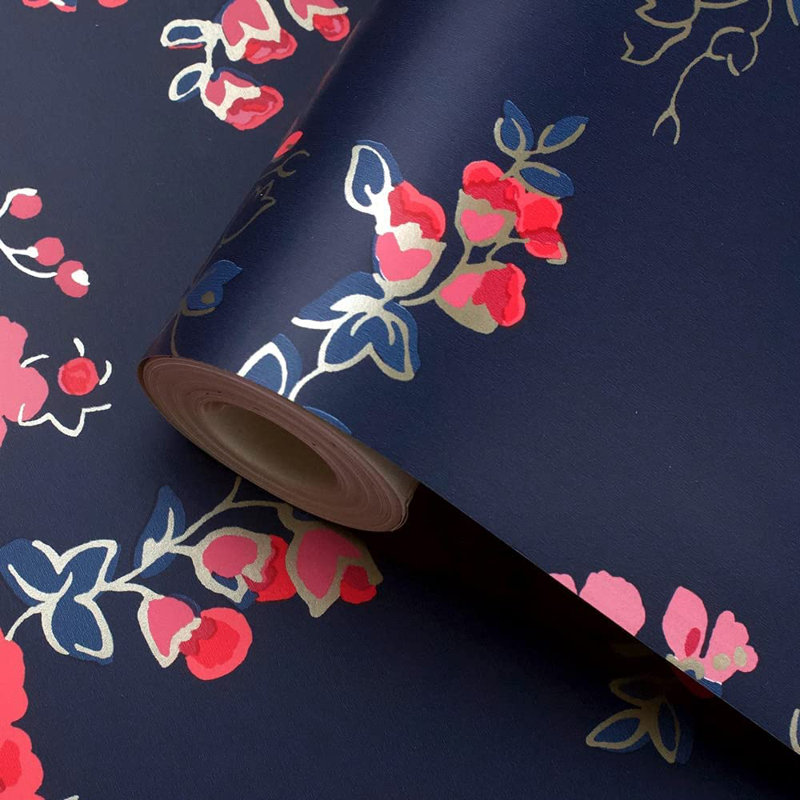 Adran 1m x 53cm Matte Wallpaper Roll, Navy