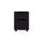 Ethan Open Shelves Nightstand With One Door, Modern Bedside Table For Bedroom Storage, Black