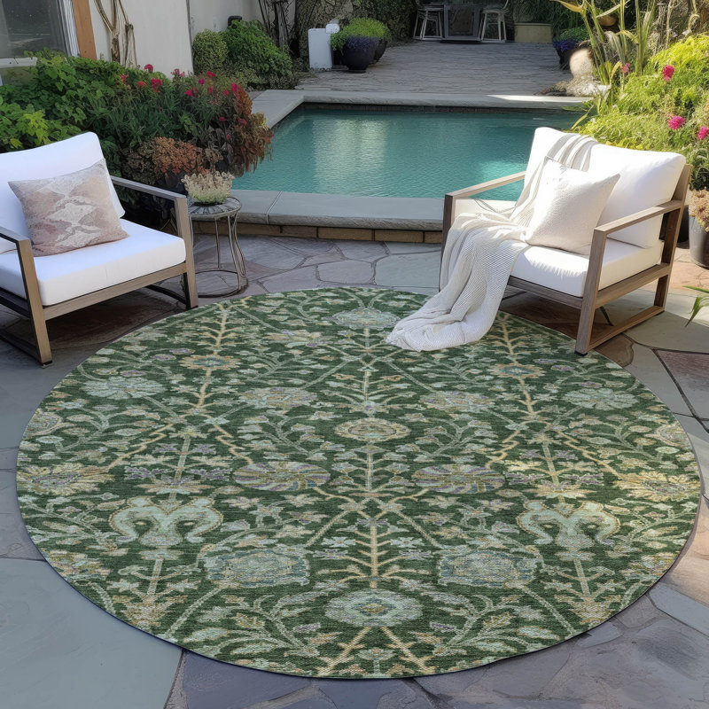 Tapis intérieur / extérieur vert Echo , 8 pi x 8 pi