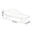 Chaise longue simple incurvée de style américain