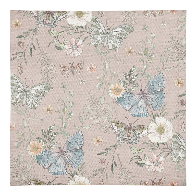 Papillons sur serviette 7458-BZ, Rougir