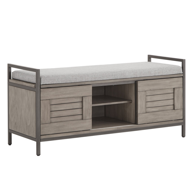 Birder Linen Upholstered Storage Bench
