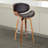 Chagoya Mid-Century Modern Swivel Counter or Bar Height Bar Stool in Faux leather and Wood Finish-509655881