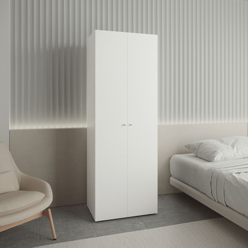 Armoire à 2 portes Home, système de penderie et tablette de rangement Home, Blanc