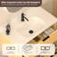 Meuble-lavabo mural en bois massif de 30 po avec lavabo et dosseret en acrylique simple-823749792