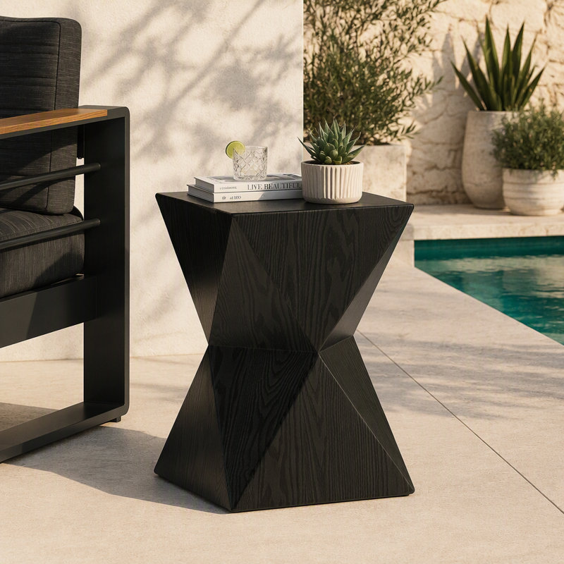 Table d'appoint 14,25 po Prismatic Symmetry, Noir