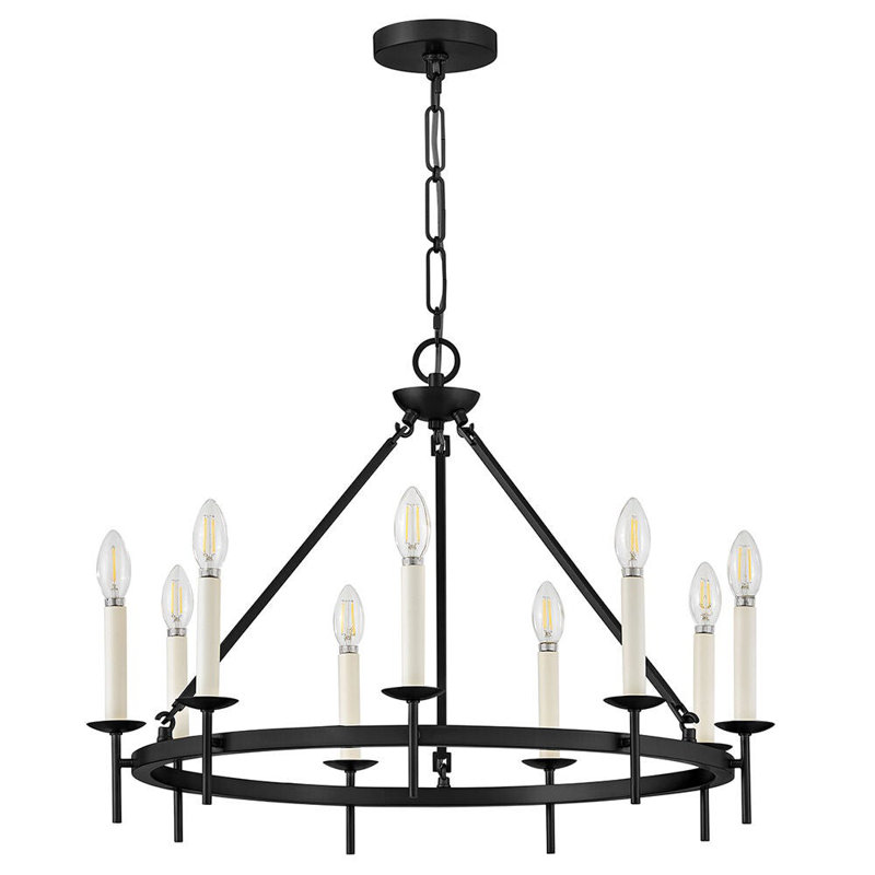 Copley 9-Light Chandelier, Black
