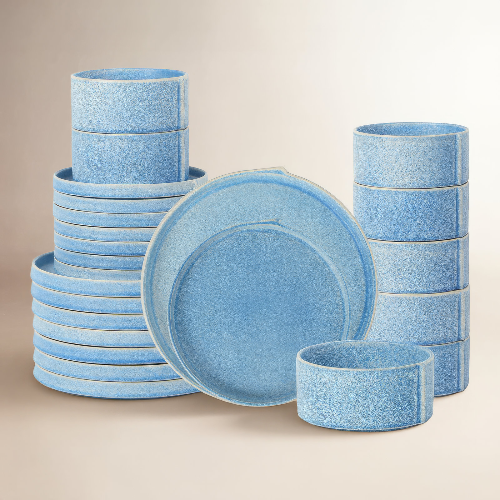 Bao Stoneware Dinnerware Set, Blue
