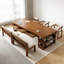 Walnut Rectangular Solid Wood Executive desk with drawers desk-2145386526