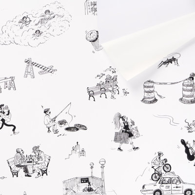 Schumacher X The New Yorker Joana Avillez's Street Scenes Wallpaper