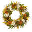 Couronne de brindilles artificielles blanches et orange 28 po