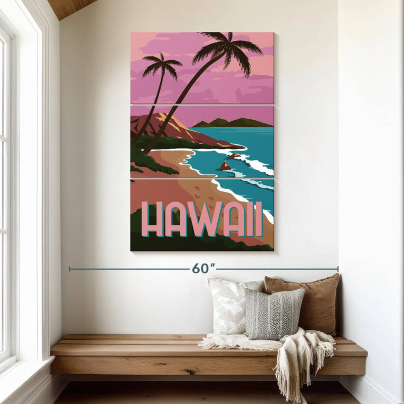 Affiche de coucher de soleil Gillard Hawaii, H 50 po x l 32 po