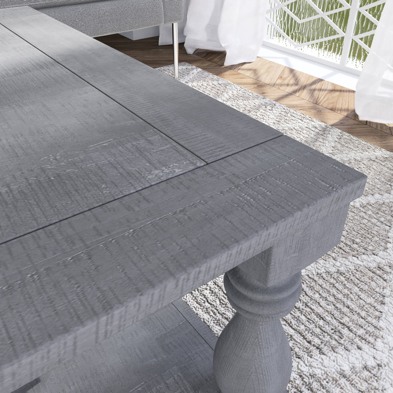 Table basse 45,2 "avec tablette, Gris