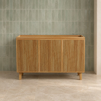 LULA 48-Inch Woodgrain Freestanding Bathroom Vanity Base Only