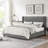 Modern Upholstered Platform Bed With Corduroy Wing Headboard-109801229-109801238