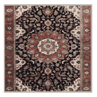 Tapis brun lavable à la machine
