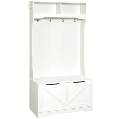 Bobbi Hall Tree 31.5'' Wide with Bench and Shoe Storage