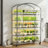Portable 5-tier Greenhouse Metal Plant Stand With Grow Lights And Pvc Cover, Indoor/outdoor Use-121770887