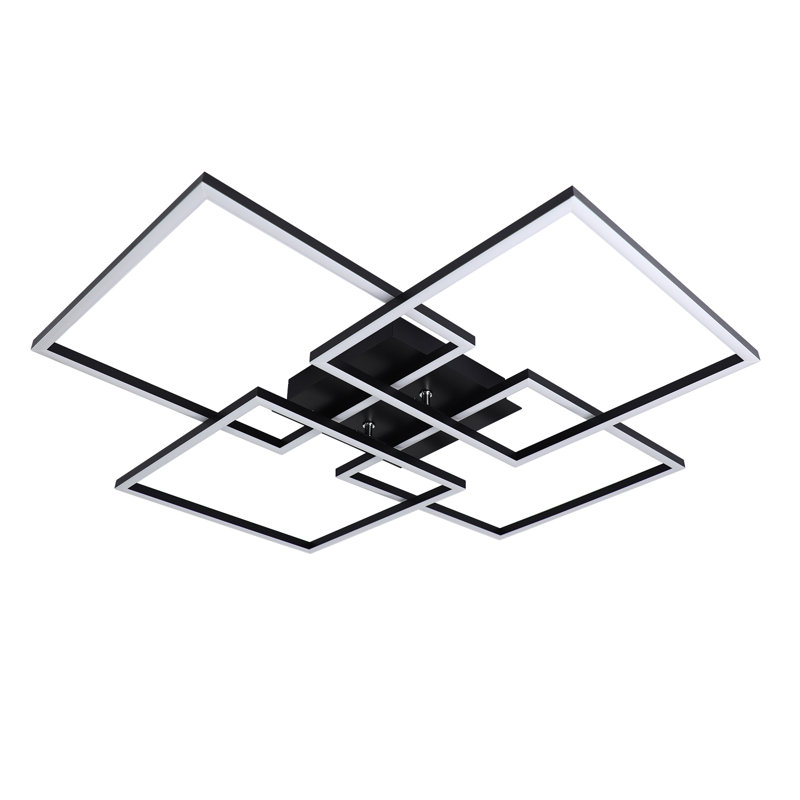 Darrly LED Flush Mount, Matt black