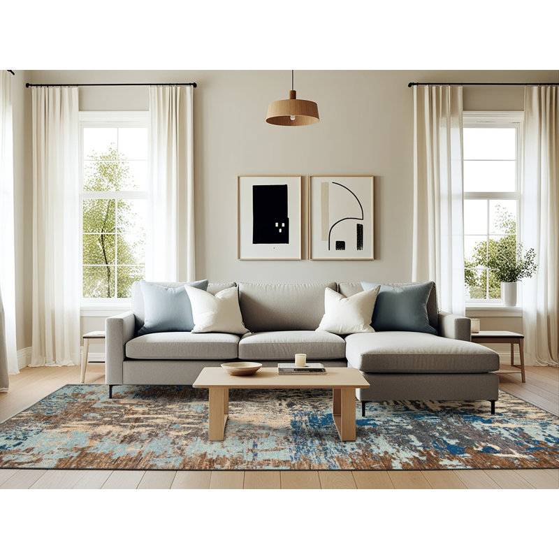 Abstract Indoor Rug, Rectangle 6' x 9'
