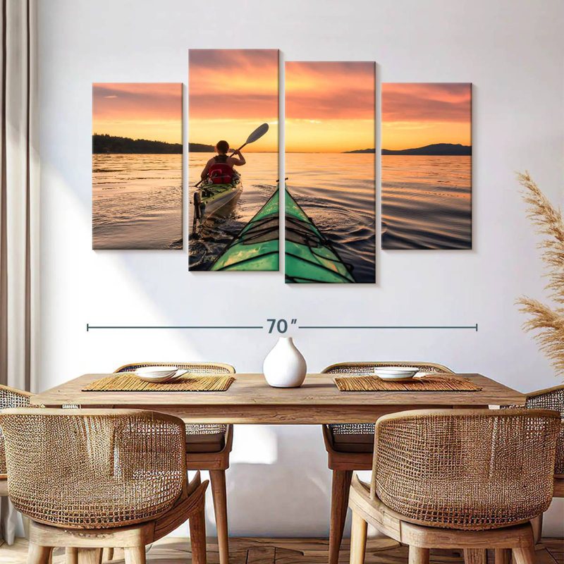 Gillard Kayaking To Sunset, 42" H x 68" W