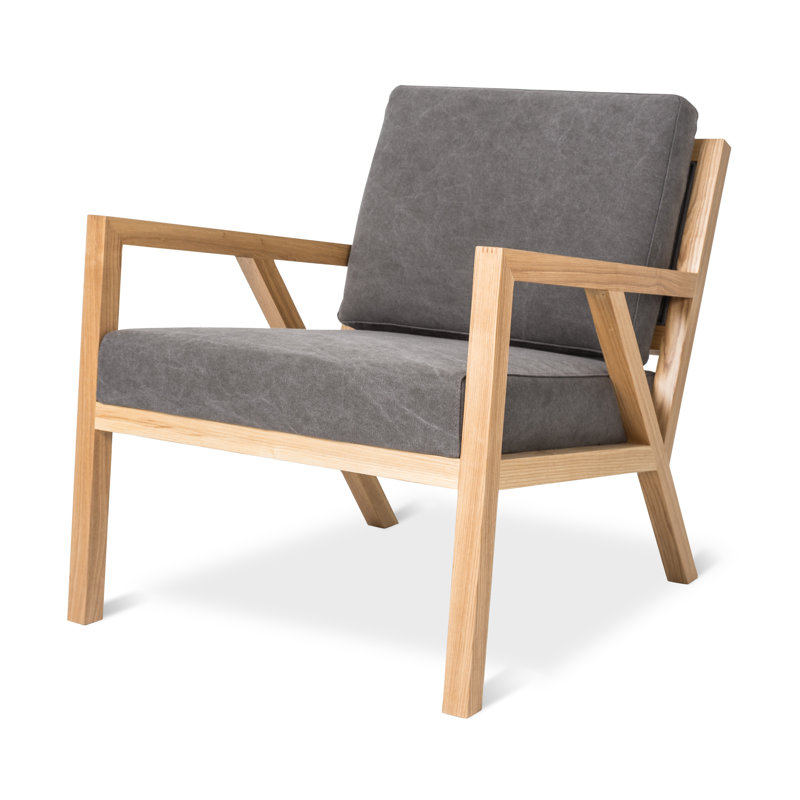 Truss Lounge Chair, Vintage Smoke Performance, Ash Natural
