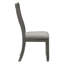 Ensemble de salle à manger 6 pièces gris antique et finition café avec banc à 6 tiroirs et 4 chaises d'appoint de style campagnard décontracté