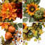 Couronne artificielle de 24 pouces Couronne florale d'automne Couronne de pivoines d'automne avec citrouilles