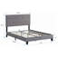 Structure de lit plateforme tapissier avec tête de lit capitonnée en tissu de lin, support en lattes de bois-925656062-925656060