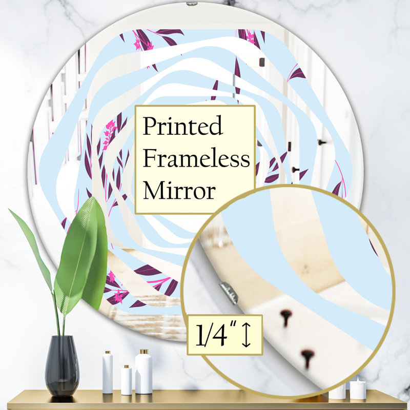 Miroir mural Whirl Eucalyptus, H 23,6 po x l 23,6 po
