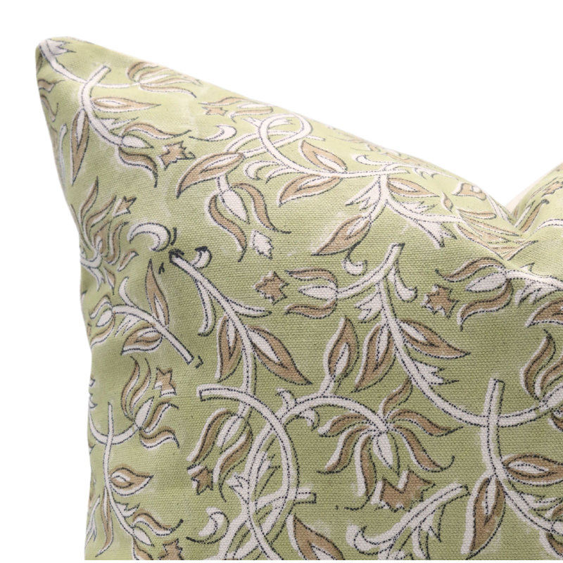 Housse de coussin réversible en coton Floral, Carré, H 22 po x l 22 po