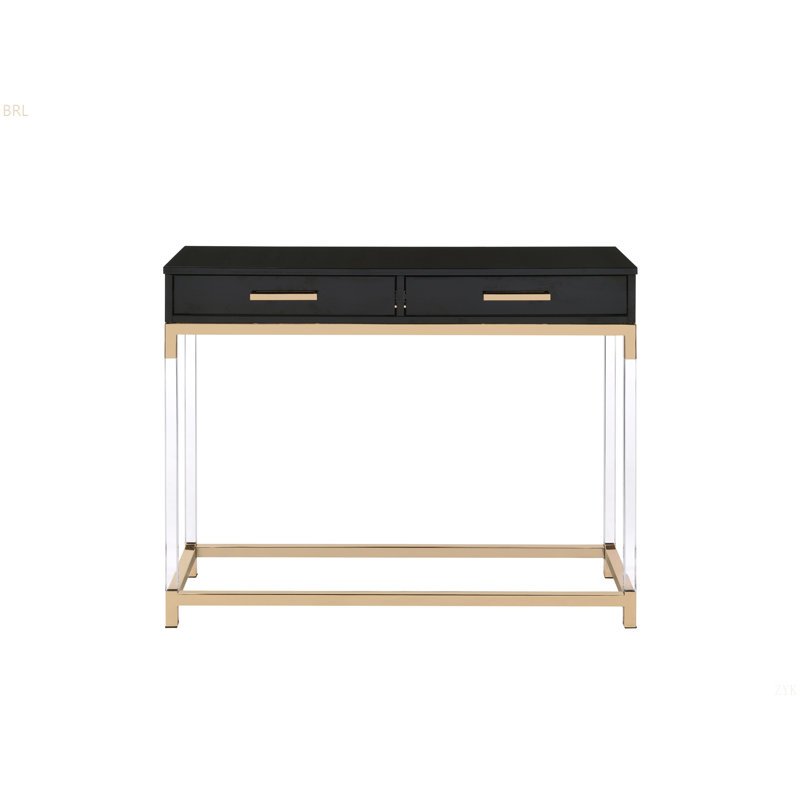 Table de canapé noire et dorée