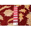 Tapis rouge foncé en laine noué à la main de conception unique 8 pi 1 po x 9 pi 6 po Chobi Finest