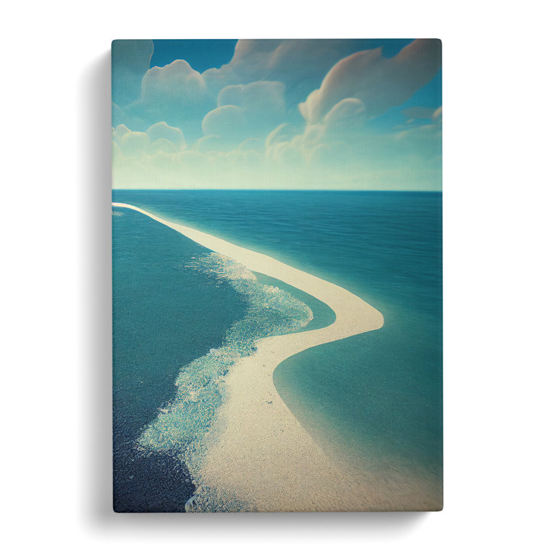 Beach Divide - Wrapped Canvas, 50cm H x 35cm W x 3cm D