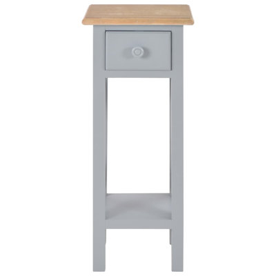 Luna Wood Side Table with Storage