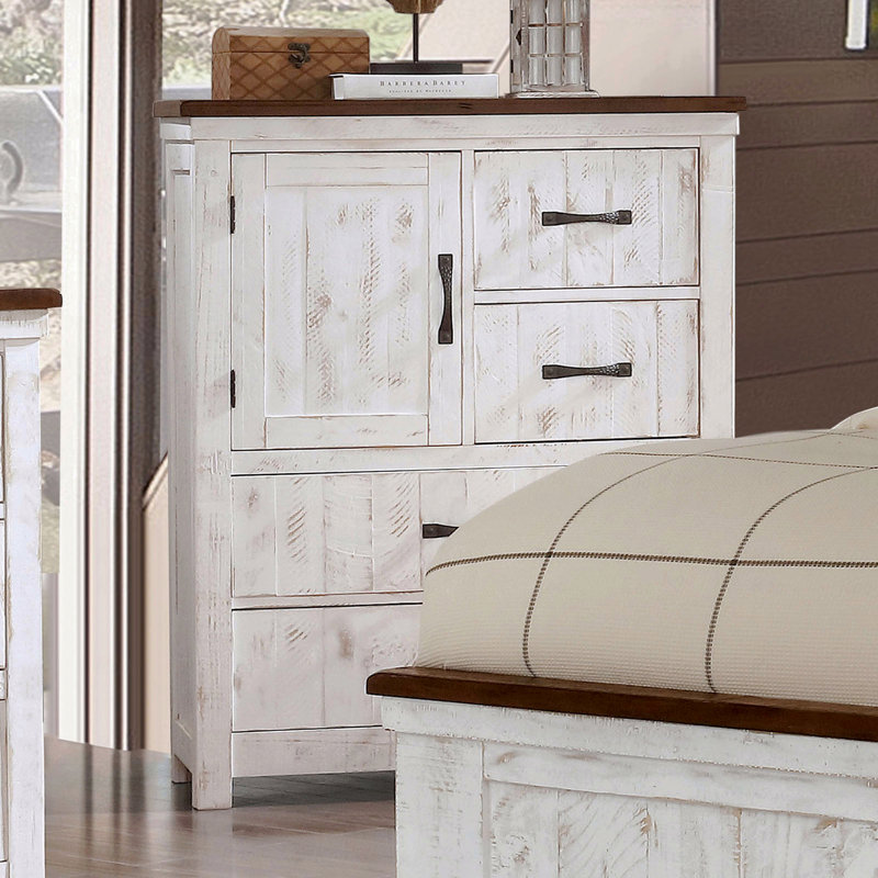 Commode en métal de style transitionnel moderne 1Pc avec quatre tiroirs et une planche de style armoire