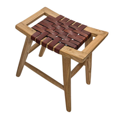 Oscar Leather Accent Stool