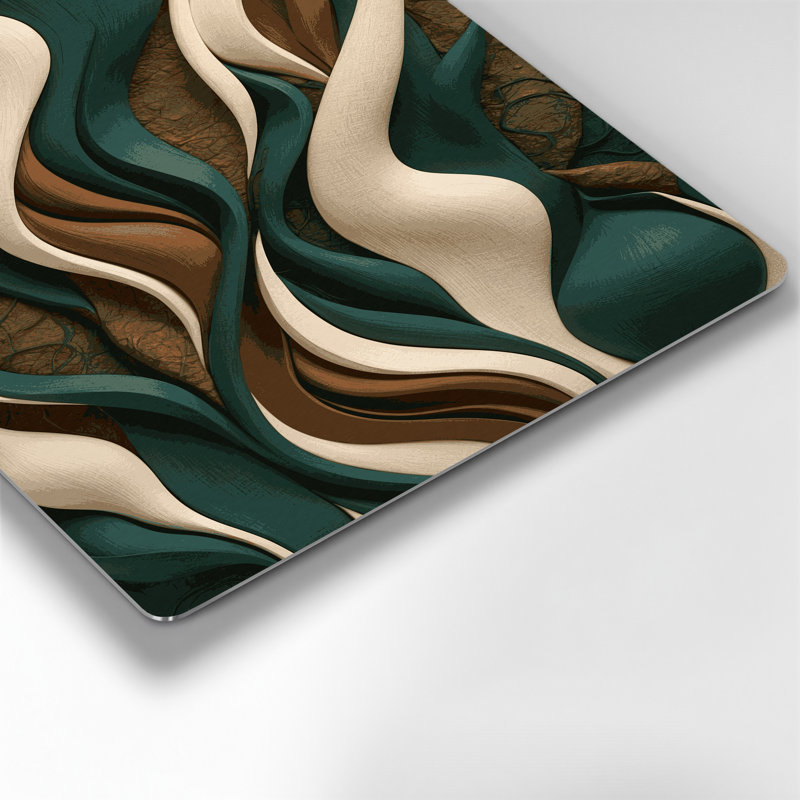 «Biomorphic Abstraction 88», art mural en métal vert, H 20 po x l 24 po