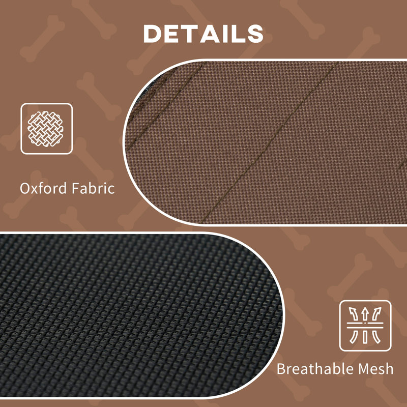 Polyester Pet Bed, Brown, 90cm H x 92cm W x 76cm D