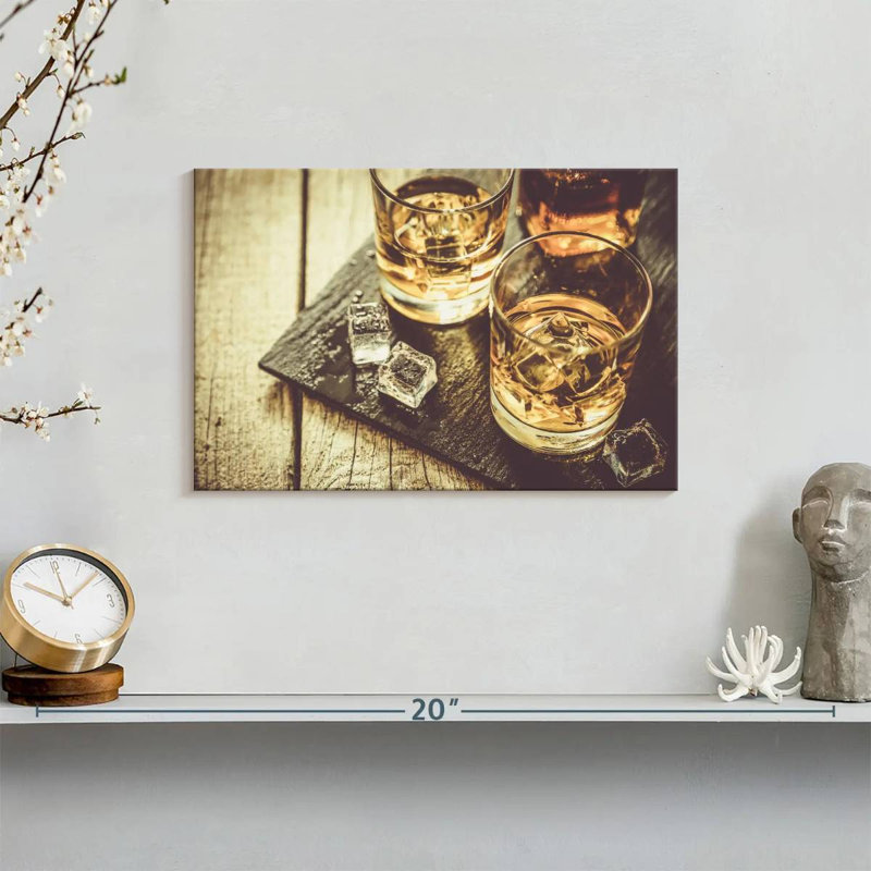 «Rustic Whiskey», reproduction sur toile, H 8 po x l 12 po x P 1 po