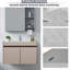 Comptoir de meuble-lavabo en marbre avec trous de robinet prépercés et comptoir de salle de bain rectangulaire encastré