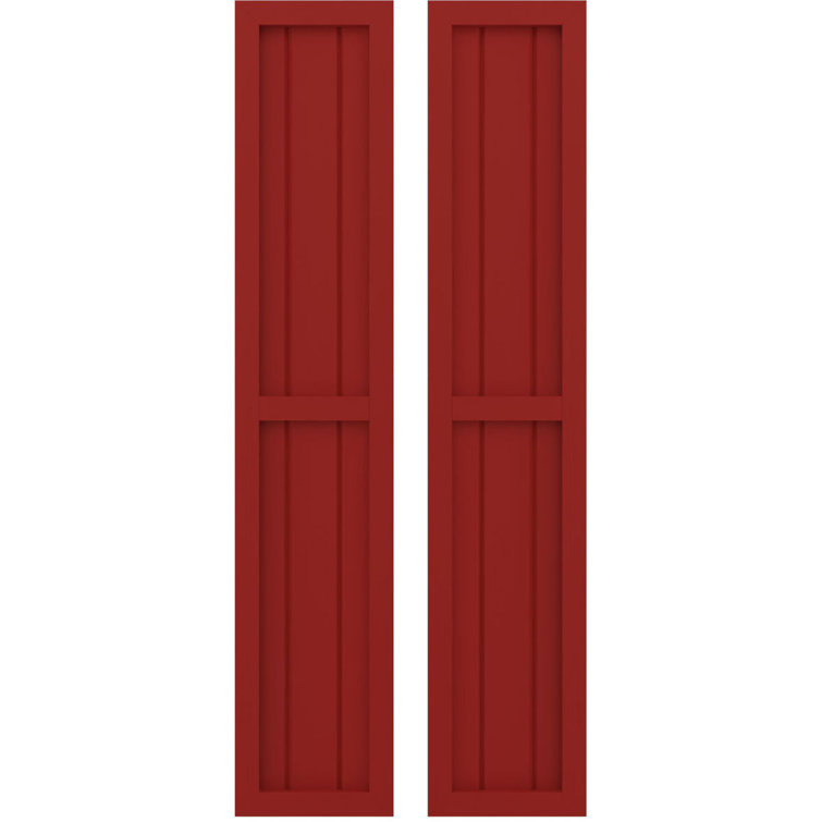 Americraft Two Equal Panel Framed Board-n-Batten Shutters (Per Pair)