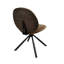 Chaise d'appoint en similicuir brun et noir-68962156