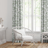 Tinsley Ivy Cotton Rod Pocket Drapery Panel Set of 2