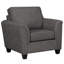 Ensemble de canapé et chaise Belknap, gris anthracite-122099518