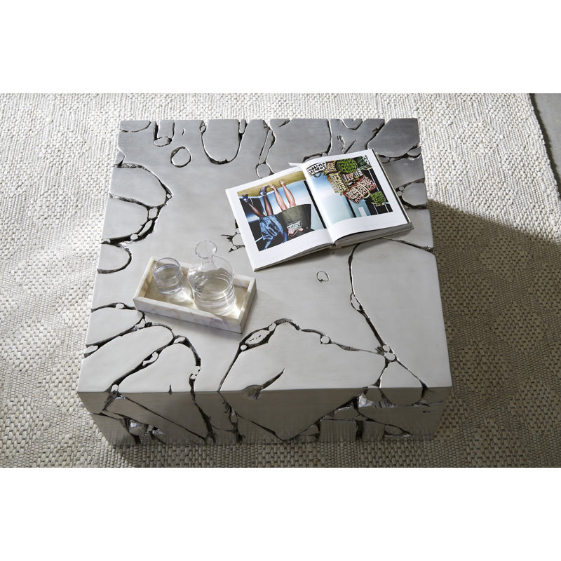 Chunk Square Silver Coffee Table