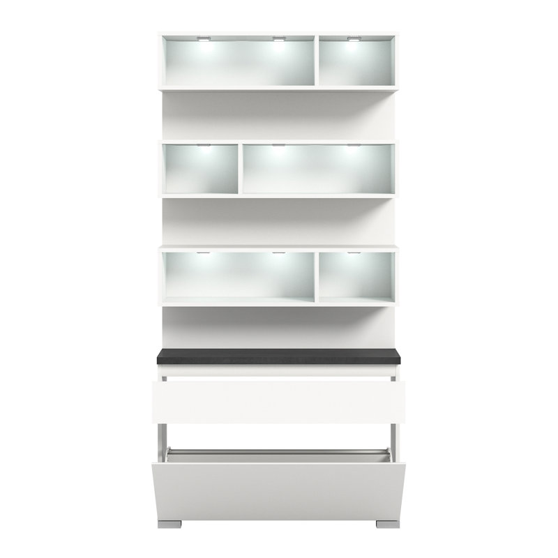 Shoe Cabinet Set, Black/White