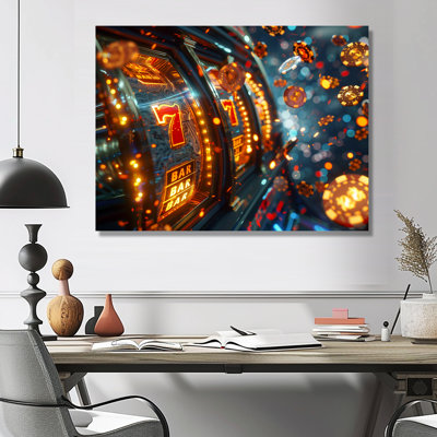 Slot Machine Jackpot Winner I - Casino & Games Wall Art Print