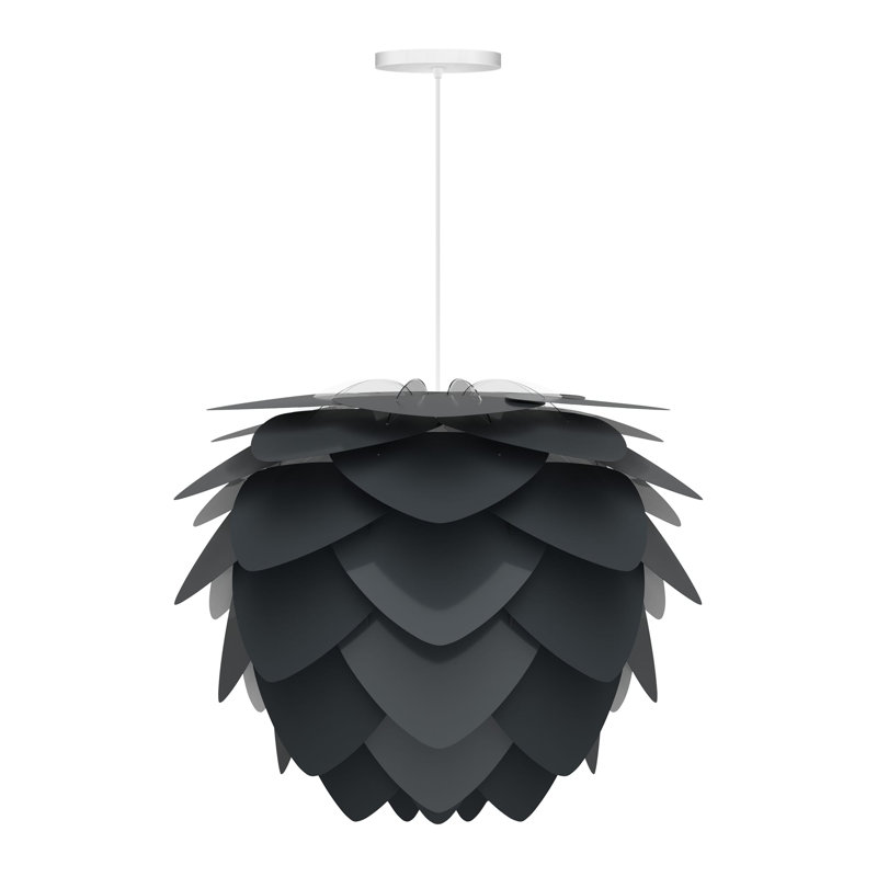 Estelle 1 - Light Unique/Statement Pendant, 18.9" H x 23.3" W, Graphite, White